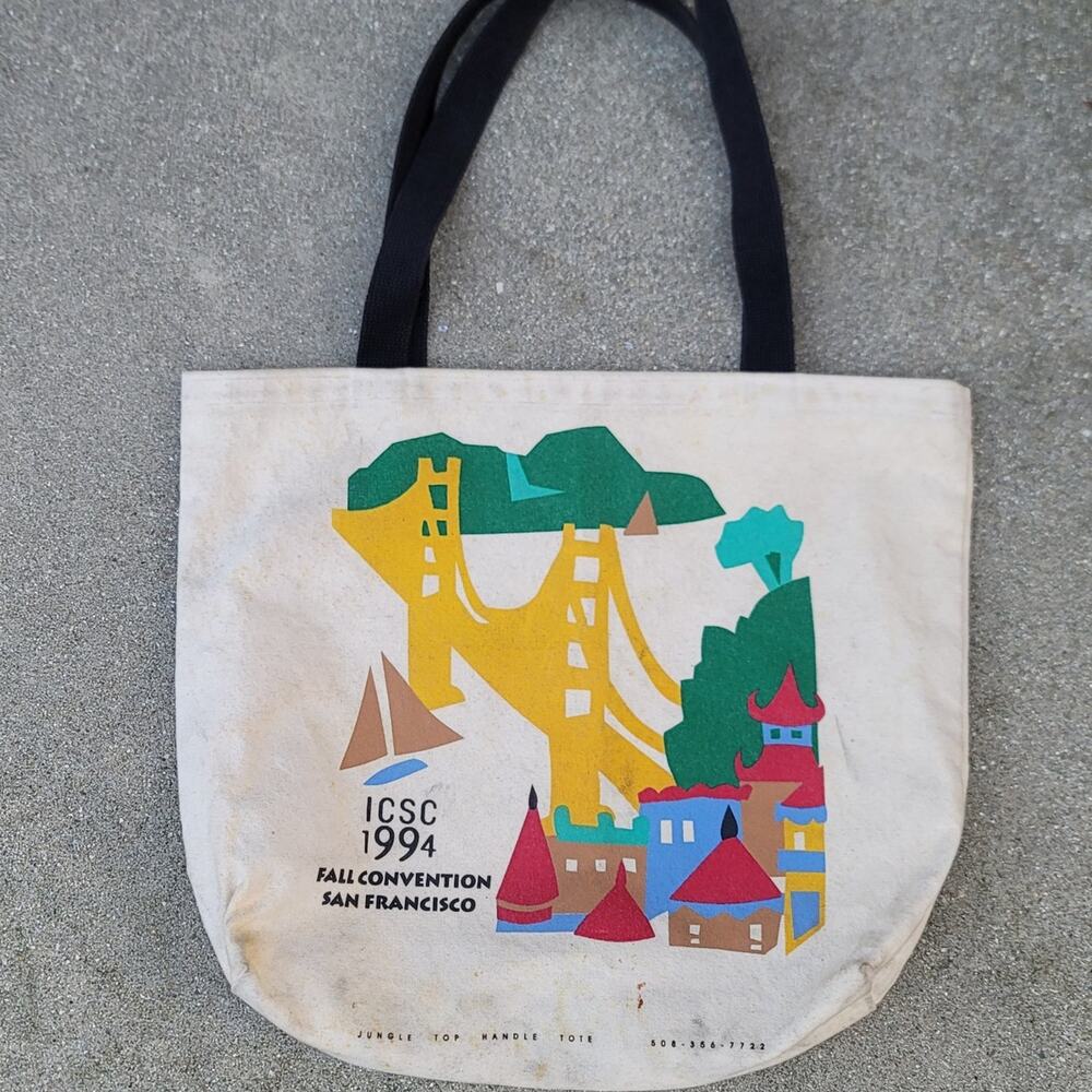 Vtg 1994 ICSC Fall Convention San Francisco Canvas Tote Bag
